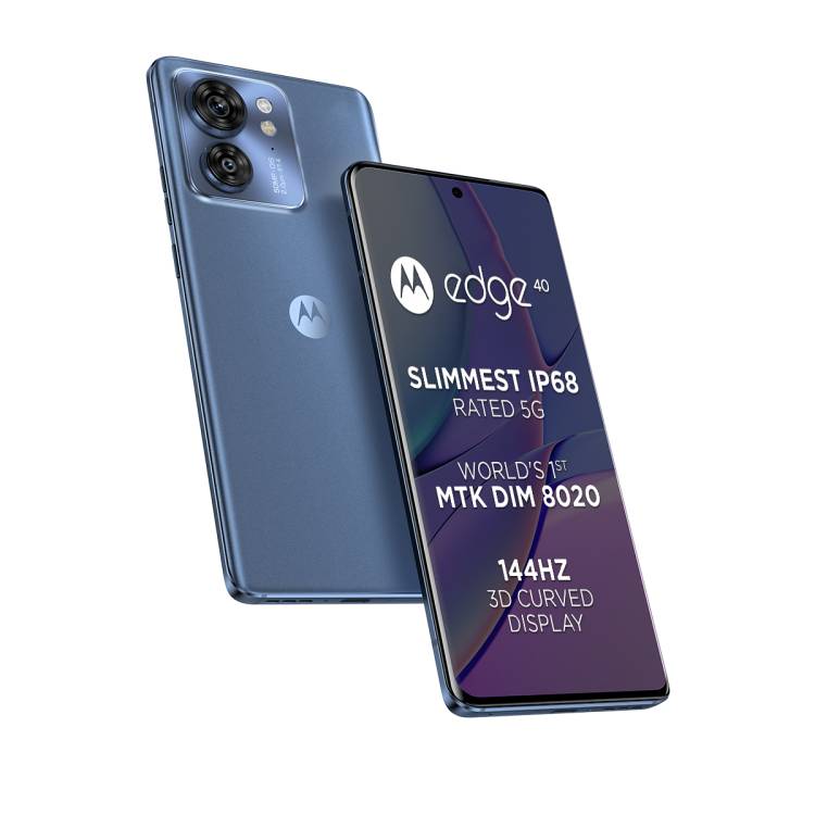 Motorola edge 40, the World’s slimmest 5G phone with IP68 underwater protection along with 144Hz 3D curved display, the World’s 1st MediaTek Dimensity 8020 and many more segment 1st features goes on sale today on Flipkart, Motorola.in, and other leading retail stores