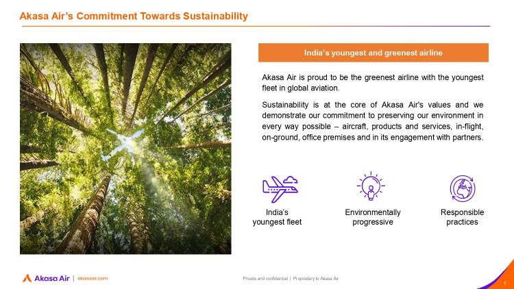 Akasa Air reaffirms its commitment to being the most environmentally progressive airline in global aviation