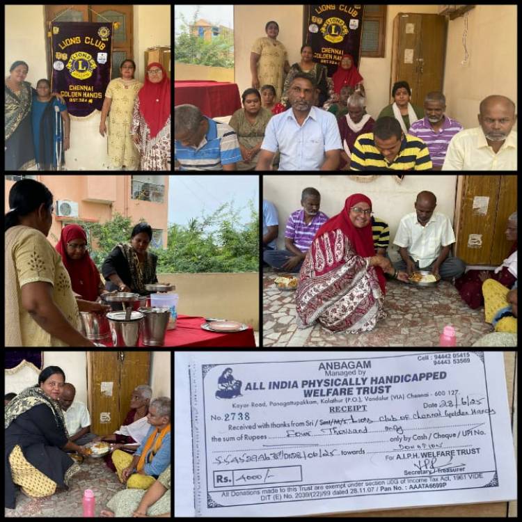 Lions Club of Chennai Golden Hands