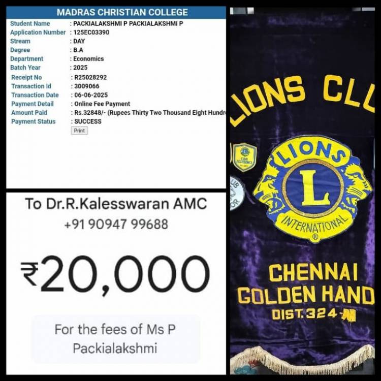 Lions Club of Chennai Golden Hands