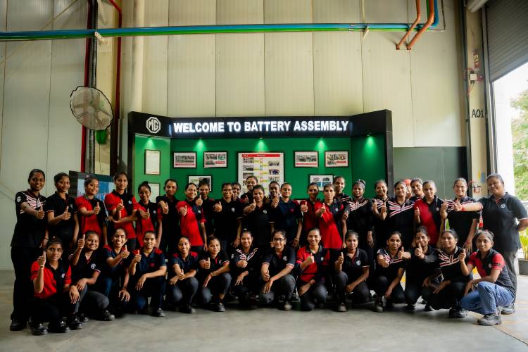 JSW MG Motor India Deploys 80% Women Workforce at Its Battery Assembly Shop