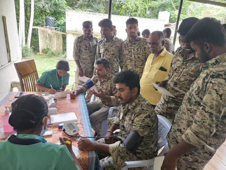 Aster RV Hospital Organizes Free Multi-Specialty Health Camp for Ramanagara Forest Staff