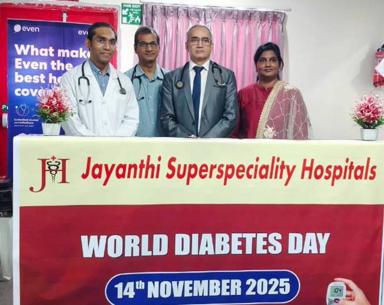 Jayanthi Hospital sounds alarm on Diabetes surge & its  life-threatening complications, on World Diabetes Day!