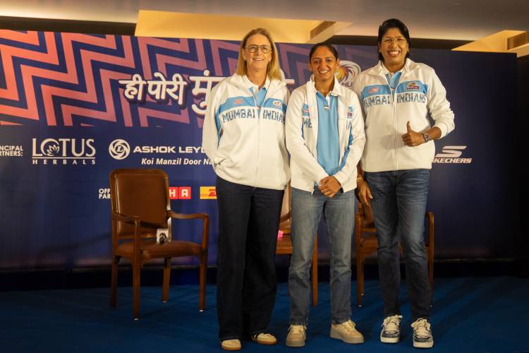 Mumbai Indians skipper Harmanpreet Kaur and WPL - MI Team at their pre-season