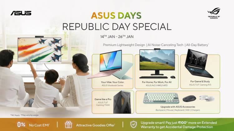 Celebrate Republic Day 2026 with Exclusive ASUS Laptop Offers