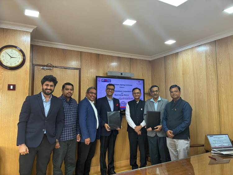 BLUE ENERGY MOTORS SIGNS STRATEGIC AGREEMENT WITH HINDUSTAN PETROLEUM CORPORATION LIMITED (HPCL) TO SET UP BATTERY SWAPPING NETWORK FOR ELECTRIC HEAVY-DUTY TRUCKS AT HPCL RETAIL OUTLETS