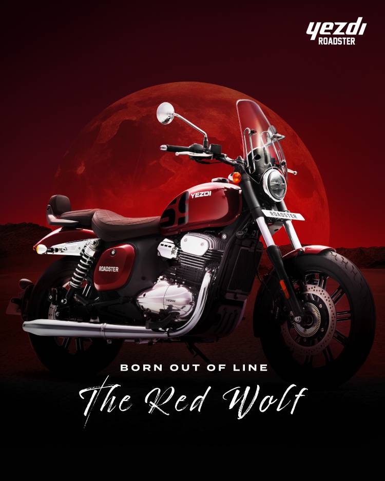 World’s only India-born classic motorcycles brand – Yezdi – releases chrome-laden Roadster Red Wolf