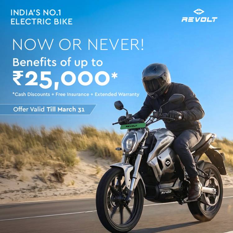 Revolt Motors rolls out biggest-ever consumer offer with benefits of up to ₹25,000 ahead of EV subsidy deadline