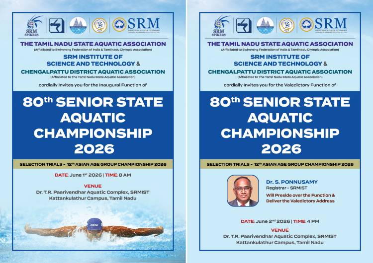  80th Senior State Aquatic Championship 2026 Begins at SRMIST