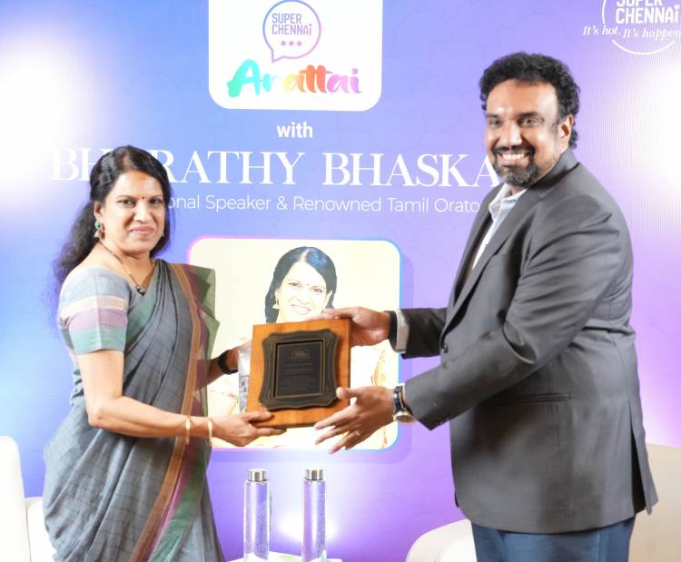 Super Chennai Honours Bharathy Bhaskar as Icon of the Month