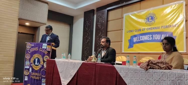Lions Club of Chennai Periamet Installation & Induction Ceremony – Lionistic Year 2026–27