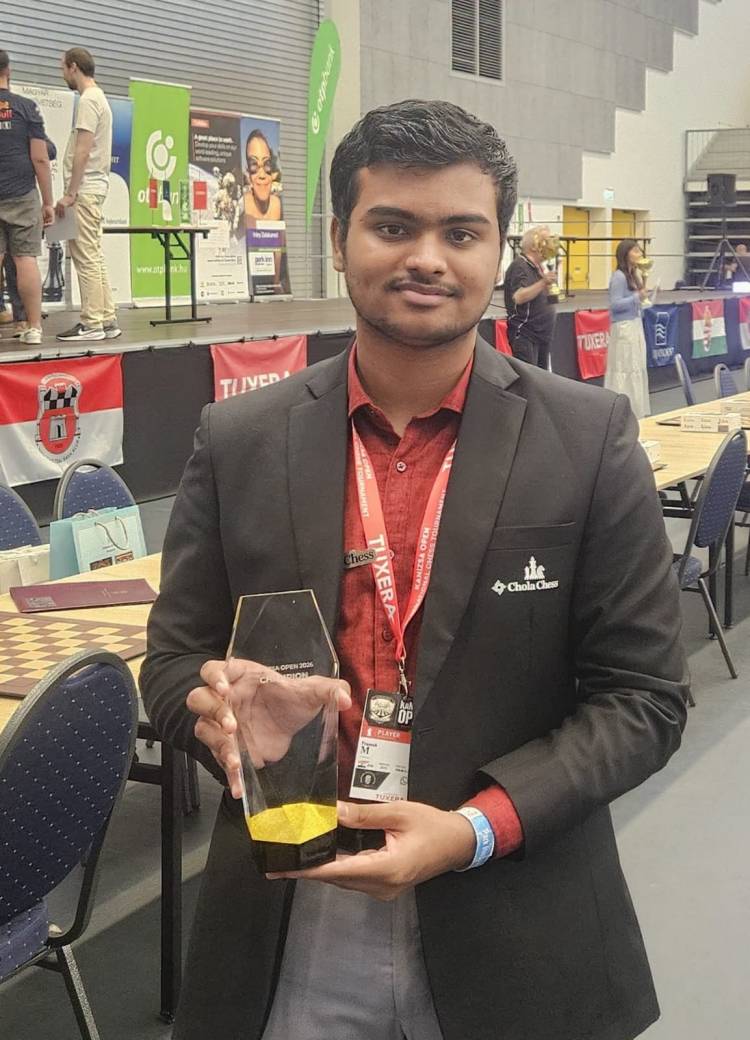 GRANDMASTER PRANESH M CROWNED CHAMPION IN HUNGARY