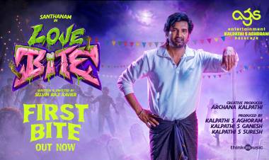 AGS Entertainment's Kalpathi S. Aghoram, Kalpathi S. Ganesh and Kalpathi S. Suresh produce 'Love Bite' directed by Selvin Raj Xavier starring Santhanam in the lead