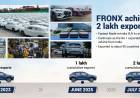 Maruti Suzuki FRONX becomes the fastest SUV to clock 2 lakh exports from India in record time