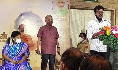 தெலுங்கனா கவர்னர் தமிழசை இன்று மீடியா நண்பர்களுக்கு அளித்த விருந்து மற்றும் புத்தக வெளியீடு நிகழ்ச்சியில் பத்திரிகையாளர் பரத் பேசினார்