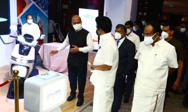 “Shri M. K. Stalin visited the TVS iQube Electric