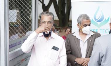 Advanced technology-based MEGHDOOT Atmospheric Water Generator (AWG) plant inaugurated at the Jawaharlal Nehru Planetarium (JNP), Bengaluru. The AWG provides pure drinking water sourced from the atmosphere.