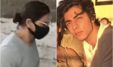 மும்பை ஆர்தர் சாலை சிறையில் உள்ள மகன் ஆர்யன் கானை நடிகர் ஷாருக்கான் சந்தித்தார்.