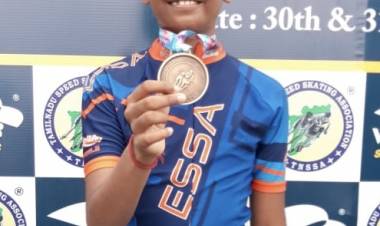 VELAMMMAL STUDENT SHINES AT  SPEED SKATING CHAMPIONSHIP