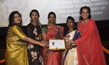 Honourable Health Secretary, Govt. of Tamil Nadu, Dr.J.Radhakrishnan (IAS) felicitates the winners of 'HUMANITARIAN AWARDS 2022’ in the presence of RCC DIVA FOUNDATION & Apsara Reddy at PVR Cinemas, Express Avenue Mall