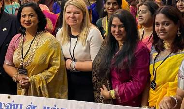 Radikaa Sarathkumar receives award for her achievements in the UK Parliament