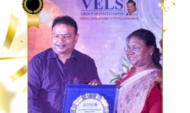 "Women’s Empowerment Award in 2018 on behalf of Vels University"