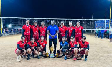 SRM IST Volleyball Women Team Won the South India Invitation Volleyball Women Tournament