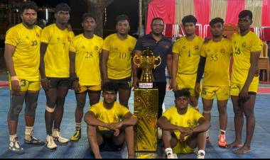 SRM IST Men Kabaddi team won in the state level men's kabaddi tournament-2025 which was held at Kolathur Tuticorin Dt from 14-7-2025 to 17-7-2025.