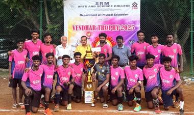 SRM IST Men’s Hockey Team Wins Vendhar Trophy 2025
