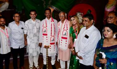 The Inauguration ceremony of Hazra Park Durgotsab celebrating 83rd Year with it's theme as ‘Drishtikon’ – A Festival of Perspectives and Colours.