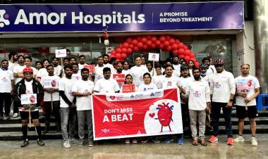 Amor Hospitals hosts a Walkathon & Cardio awareness camp to mark World Heart Day