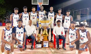 Our SRMIST Basketball Men’s Team Won the Gold Medal in the Karan Memorial State Level Basketball Men’s Tournament