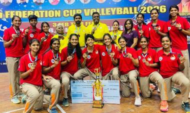 Association of Indian Universities Women’s Volleyball Team Wins Historic Bronze at Federation Cup After 22 Years 