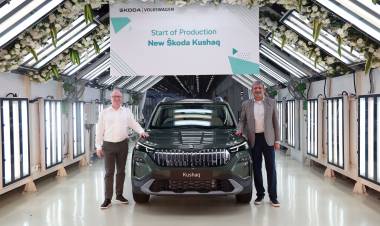 Škoda Auto Volkswagen India starts production of the new Škoda Kushaq  at Pune Plant