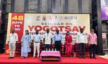SRMIST Organizes Yoga Session and Seminar under “100 Days – 100 Institutions” Campaign - “48 Days to Go”