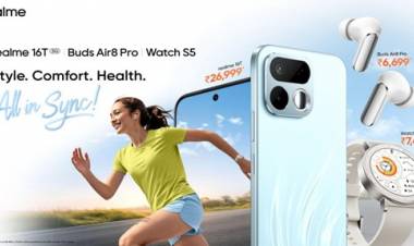  realme launches realme 16T Starting at INR 26,999 alongside realme Buds Air8 Pro and realme Watch S5