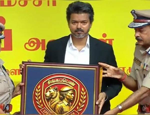 Vijay launches ‘Singappen Athiradi Padai’, vows zero tolerance towards crime against women