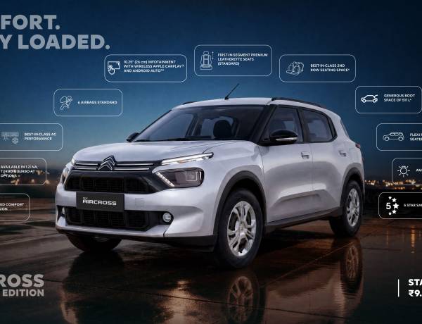 CITROËN INDIA INTRODUCES VALUE-LED AIRCROSS COMFORT EDITION, RESPONDING TO EVOLVING CUSTOMER DEMAND