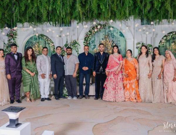  Lalwani Family Hosts Grand Wedding Reception for Harsh and Chandana