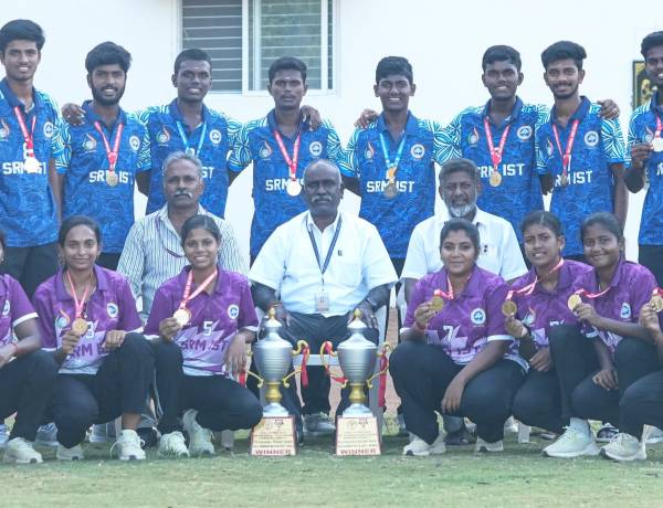  SRMIST Ball Badminton Men’s and Women’s Teams Win Gold Medals at Buck Memorial Sports Festival 2026 