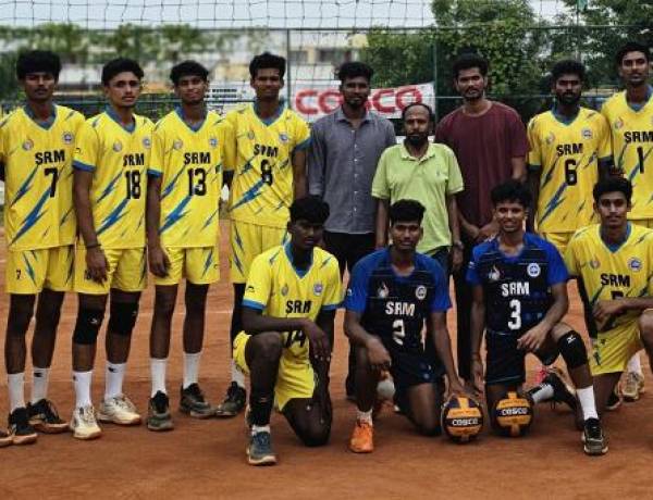 SRMIST Men’s Volleyball Team won the Gold Medal in the State Level Inter- Institution Invitation Volleyball Men’s Tournament 
