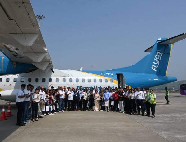 FLY91 Touches Down at Navi Mumbai International Airport with Ceremonial Flight
