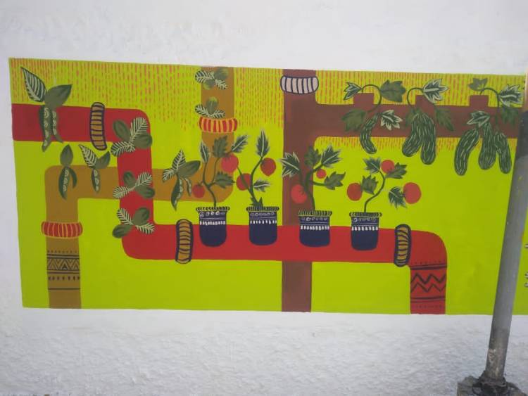 The Department of Fine Arts, Stella Maris College, has completed mural paintings on the campus walls.