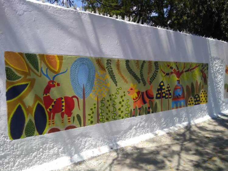 The Department of Fine Arts, Stella Maris College, has completed mural paintings on the campus walls.