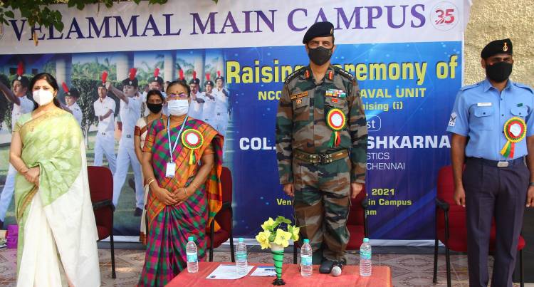 RAISING CEREMONY OF NCC NAVAL UNIT HELD AT VELAMMAL