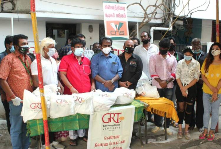 சின்னத்திரை நடிகர் சங்கத்துக்கு நிவாரண பொருட்கள்