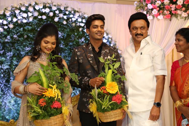 The Honourable Chief Minister of Tamil Nadu Mr M K Stalin  attended the wedding