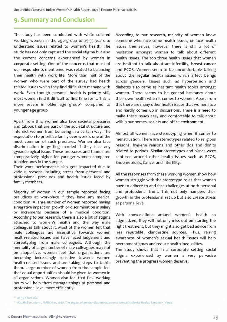 Indian Women’s Health Report 2021 reveals biases, stigmas and mis-perceptions women face in white-collar jobs due to health issues across India