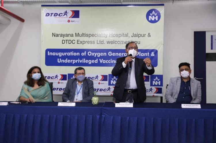 DTDC and Narayana Health successfully set up an oxygen generator plant in Jaipur