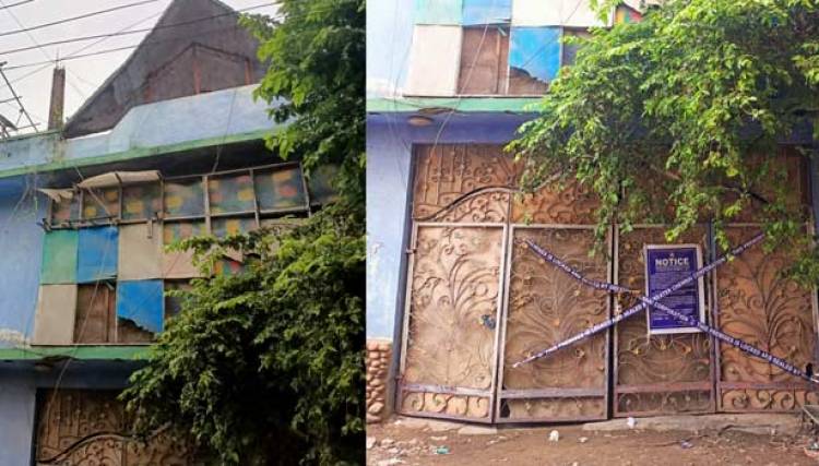 சென்னை சூளைமேடு பெரியார் பாதை மேற்கில் உள்ள நடிகர் மன்சூர் அலிகானின் வீட்டுக்கு மாநகராட்சி அதிகாரிகள் சீல் வைத்துள்ளனர்.